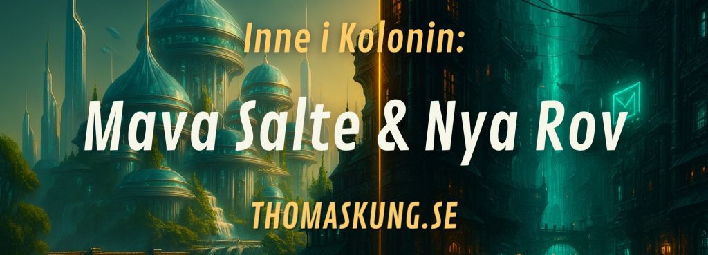 Städerna Mava Salte & Nya Rov står i kontrast i first contat boken Röd Tvilling