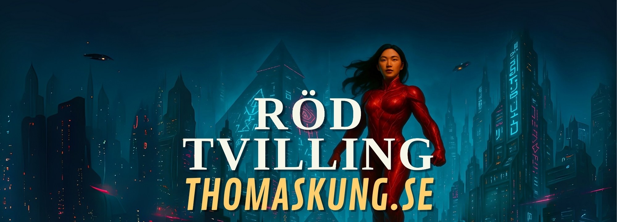 Omslag sci-fi boken Röd Tvilling